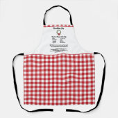 Recept Keepsake Christmas Cookie Red Plaid Krans Schort (Voorkant)