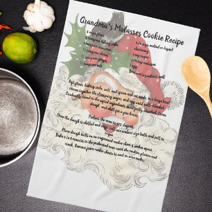 Recept keepsake Kerst Santa Clause Kit Theedoek
