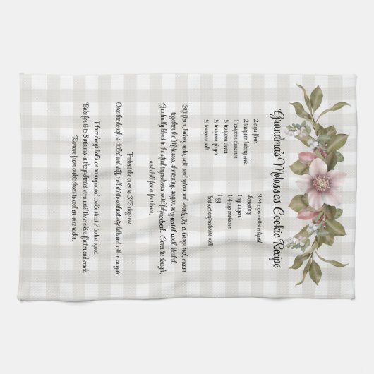 Recept Keepsake Kerstkoekjes Boerderij Bloemen Theedoek (Horizontaal)