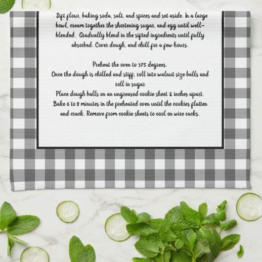 Recept Keepsake Kerstkoekjes grijs geplakt Theedoek (Gevouwen)