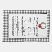 Recept Keepsake Kerstkoekjes grijs geplakt Theedoek (Horizontaal)