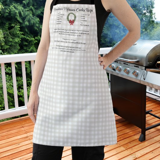 Recept keepsake Kerstkoekjes Rood Groen plaid Schort