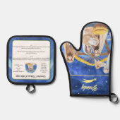 Recept keepsake Kerstkoekjes Santa Ovenwant & Pannenlap Set (Voorkant)