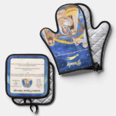 Recept keepsake Kerstkoekjes Santa Ovenwant & Pannenlap Set (Voorkant / Achterkant)