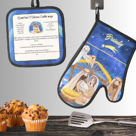 Recept keepsake Kerstkoekjes  Santa Ovenwant & Pannenlap Set