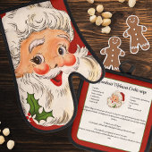 Recept keepsake Kerstkoekjes  Santa Ovenwant & Pannenlap Set