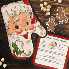 Recept keepsake Kerstkoekjes  Santa Ovenwant & Pannenlap Set