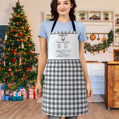 Recept Keepsake Xmas Cookie Grijs Plaid Krans Schort