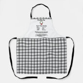 Recept Keepsake Xmas Cookie Grijs Plaid Krans Schort (Voorkant)