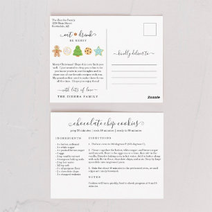 Recept kerst ansichtkaart briefkaart