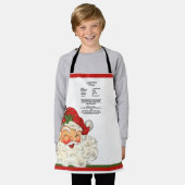 Recept kerstcadeau Kerstmis Vintage Kerstman Schort (Gedragen)