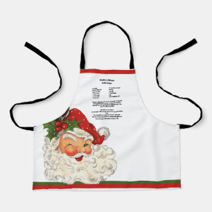 Recept kerstcadeau Kerstmis Vintage Kerstman Schort
