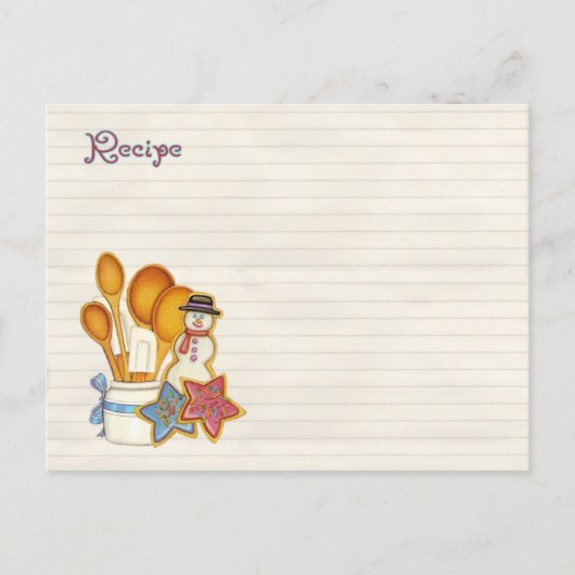 Recept Kerstkoekjes Feestdagenkaart (Voorkant)