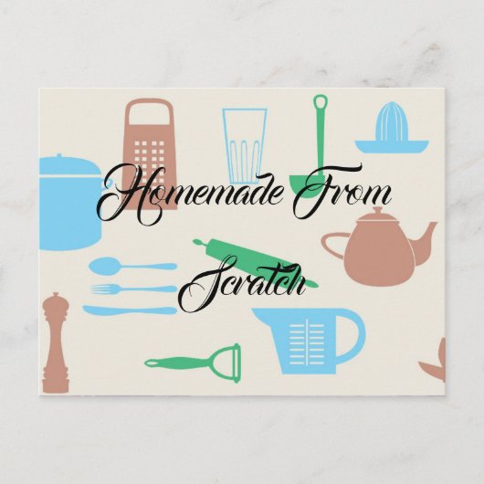 Recept Keuken Chef Voedsel Diner Destiny's Destiny Briefkaart (Voorkant)