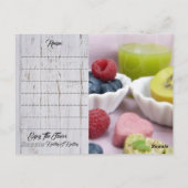 Recept Keuken Chef Voedsel Diner Destiny's Destiny Briefkaart (Achterkant)