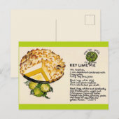 Recept Key Lime Pie Briefkaart (Voorkant / Achterkant)