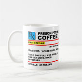 Recept Koffeïne Koffie Rx Grappige Mok (Links)