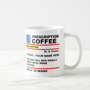 Recept Koffeïne Koffie Rx Grappige Mok