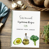 Recept koken voedsel vegetarische groenten notitieboek