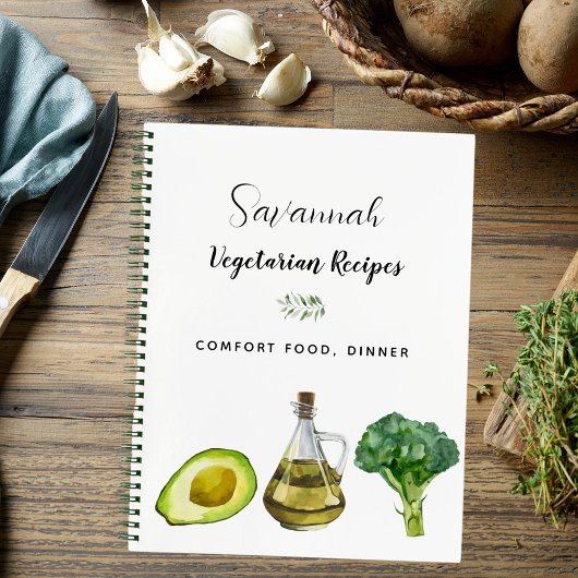 Recept koken voedsel vegetarische groenten notitieboek