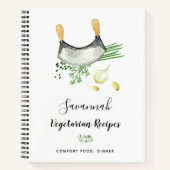 Recept koken voedsel vegetarische kruiden notitieboek (Voorkant)