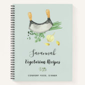 Recept koken voedsel vegetarische kruiden salie gr notitieboek (Voorkant)