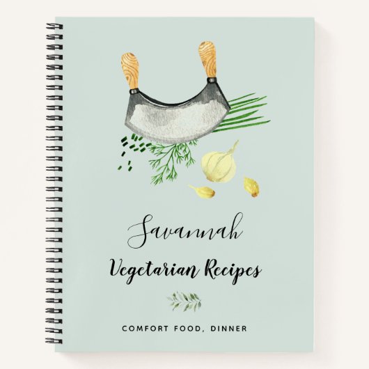 Recept koken voedsel vegetarische kruiden salie gr notitieboek (Voorkant)