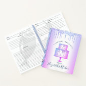 Recept Kookboek Cake Bakkerij Paarse Glitter Drips Notitieboek (Binnen)