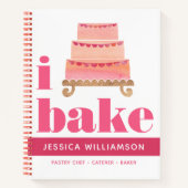 Recept Kookboek Cake Roze Sinaasappel Gouden Bak M Notitieboek (Voorkant)