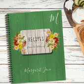Recept kookboek chef monogram rustieke keuken notitieboek