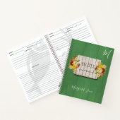 Recept kookboek chef monogram rustieke keuken notitieboek (Binnen)