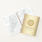 Recept kookboek goud glitter donut modern chic notitieboek (Binnen)