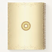 Recept kookboek goud glitter donut modern chic notitieboek (Achterkant)
