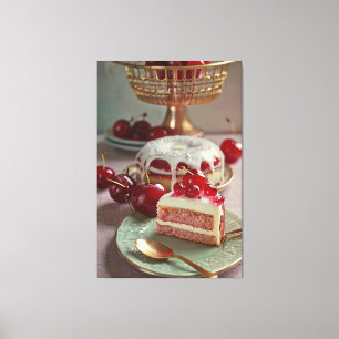 recept kookboek illustratie Canvas Print