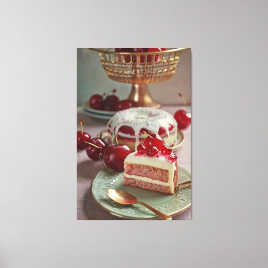  recept kookboek illustratie Canvas Print (Voorkant)