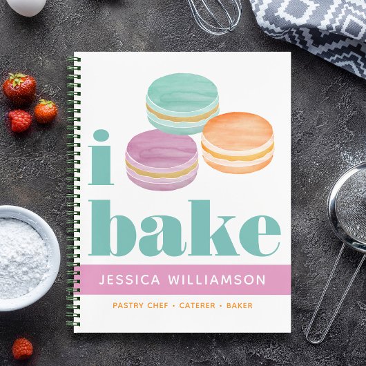 Recept Kookboek Macaron Turquoise Paarse Sinaasapp Notitieboek