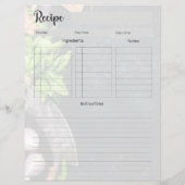 Recept kookboek pagina invoegen (Achterkant)