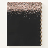 Recept Kookboek Roos Gouden Glitter Keukengerei Notitieboek (Achterkant)