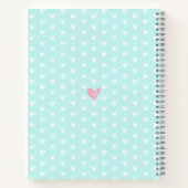 Recept kookboek roze cupcake zoete hart turquoise notitieboek (Achterkant)