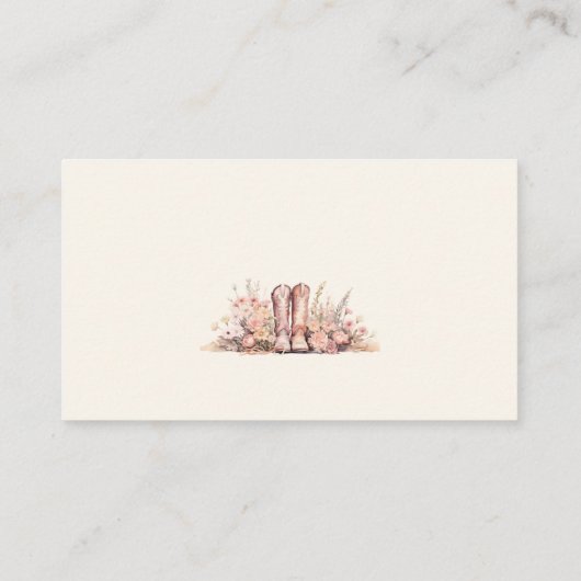 Recept Laatste Rodeo Laarzen Bloemen Cowgirl Brida Informatiekaartje (Achterkant)