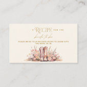 Recept Laatste Rodeo Laarzen Bloemen Cowgirl Brida Informatiekaartje (Voorkant)