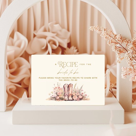 Recept Laatste Rodeo Laarzen Bloemen Cowgirl Brida Informatiekaartje