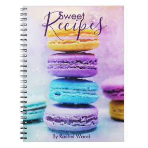 Recept macaron notitieboek met naam sjabloon