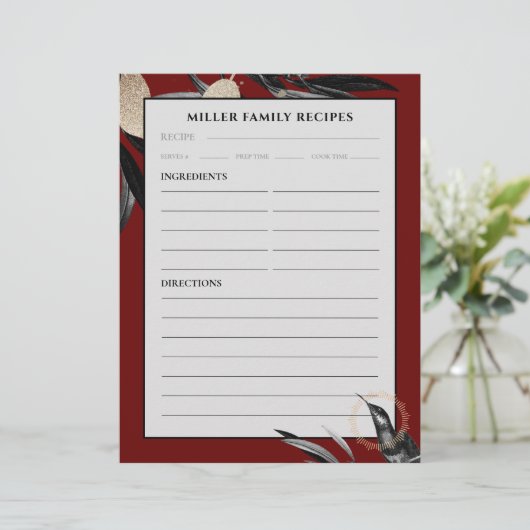 Recept Multomap Pagina | Achternaam | Bourgogne (Staand voorkant)