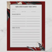 Recept Multomap Pagina | Achternaam | Bourgogne (Achterkant)