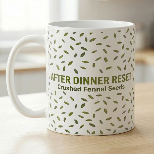 Recept na het diner Venkelzaad Kunst Koffiemok