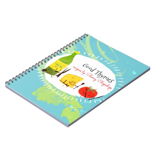 Recept notebook met Italiaanse voedingsmiddelenrec Notitieboek (Linkerzijde)