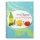 Recept notebook met Italiaanse voedingsmiddelenrec Notitieboek (Voorkant)