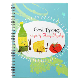 Recept notebook met Italiaanse voedingsmiddelenrec Notitieboek