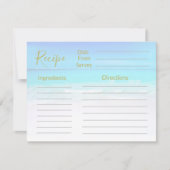 Recept Oceaan Strand Scene Zee Blauw (Voorkant)